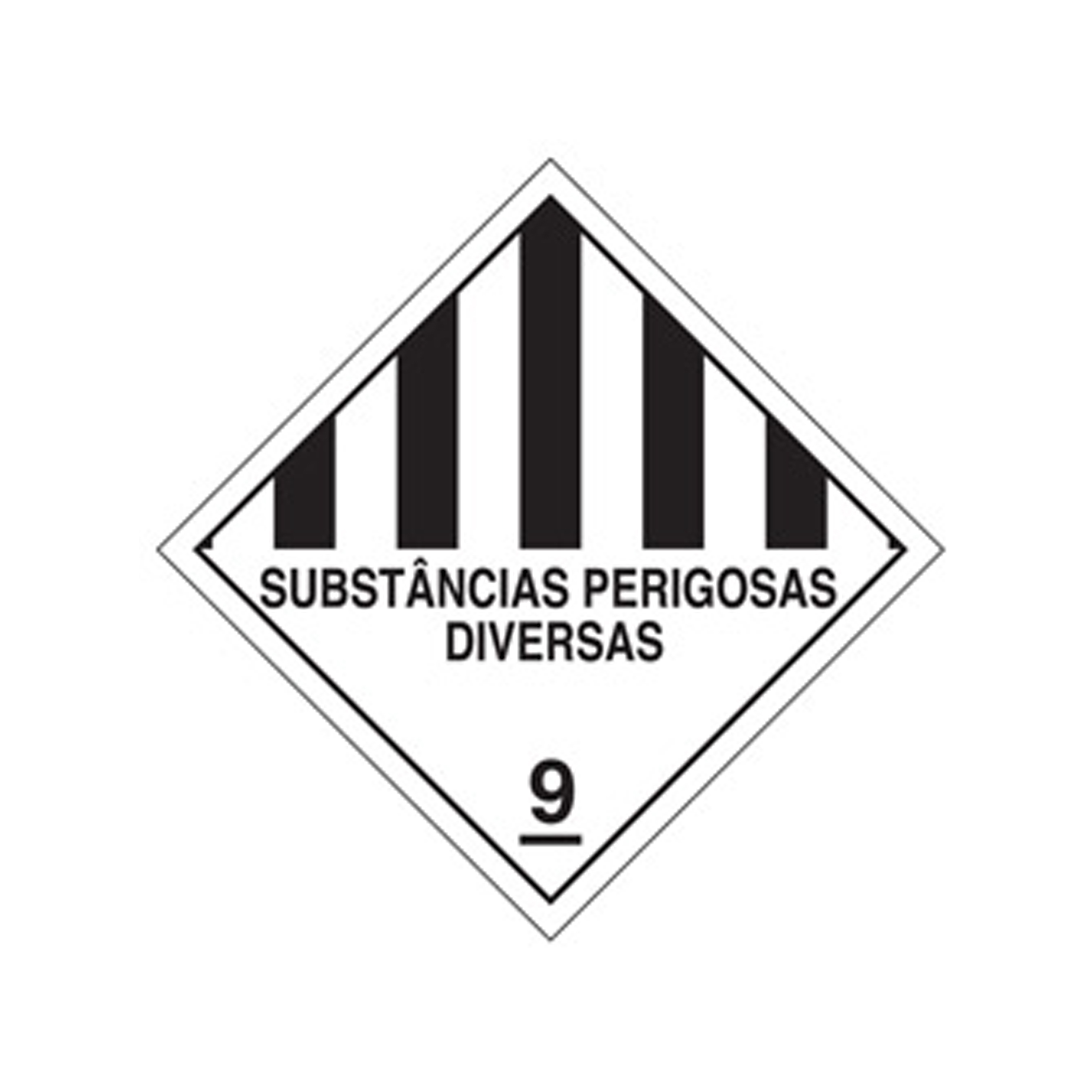 PLACA DE SINALIZACAO 30 X 30 CM (SUBSTANCIAS PERIGOSAS DIVERSAS)