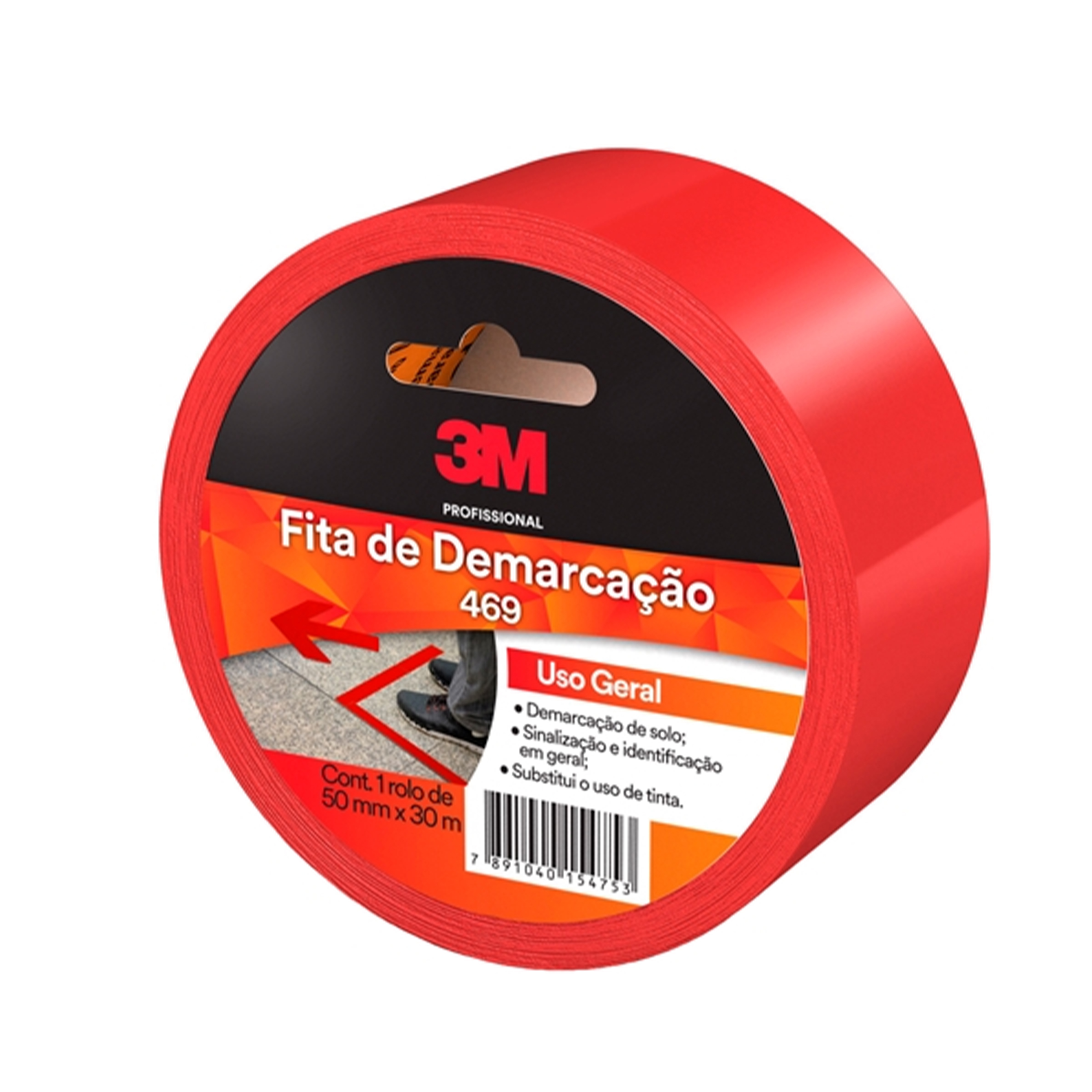 FITA DERMACACAO SOLO 3M 469 50 MM X 30 MT VERMELHA