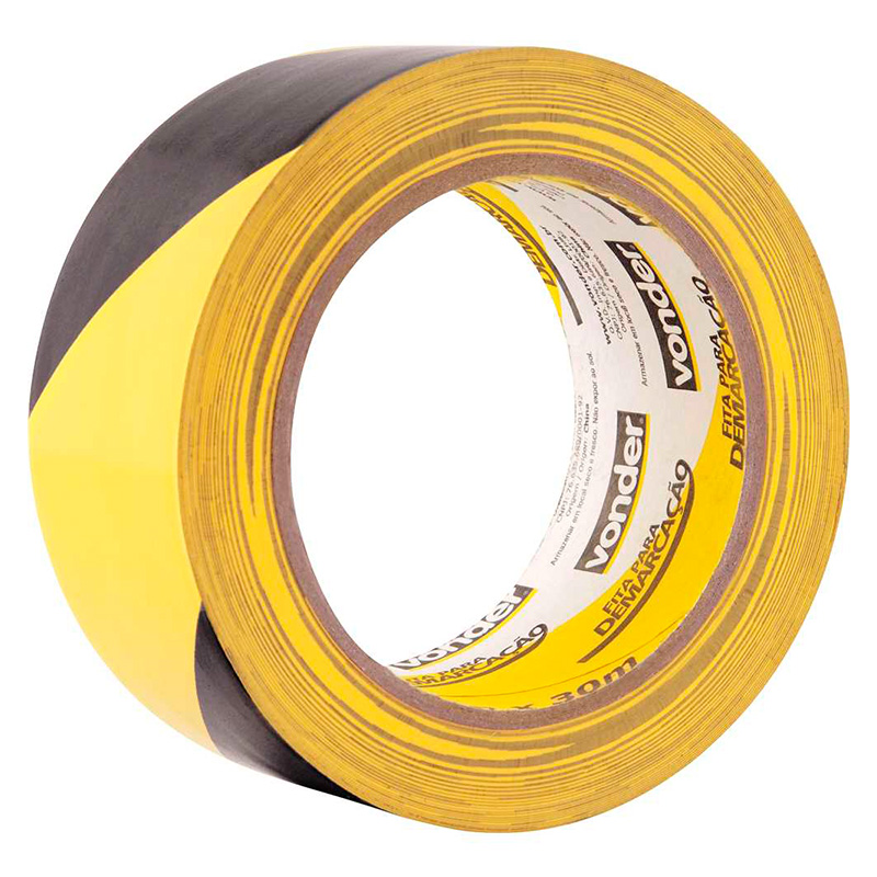 FITA DEMARCACAO SOLO VONDER PRETA/AMARELA 50 MM X 30 MT