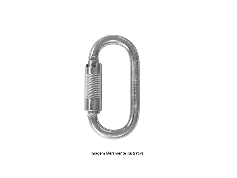 MOSQUETAO TASK OVAL TRAVA AUTOMATICA 20MM-25KN
