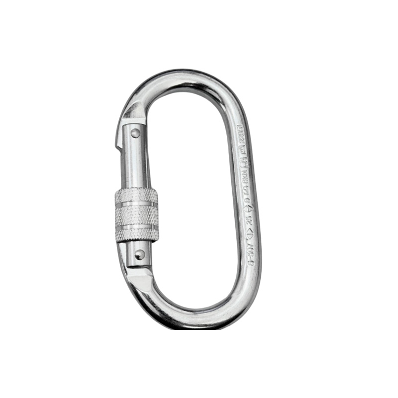 MOSQUETAO OVAL ACO ROSCA MANUAL 25KN
