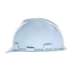 CA 8304 CAPACETE MSA PARA MINEIRO ABA FRONTAL SUSPENSAO COM JUGULAR AZUL PASTEL