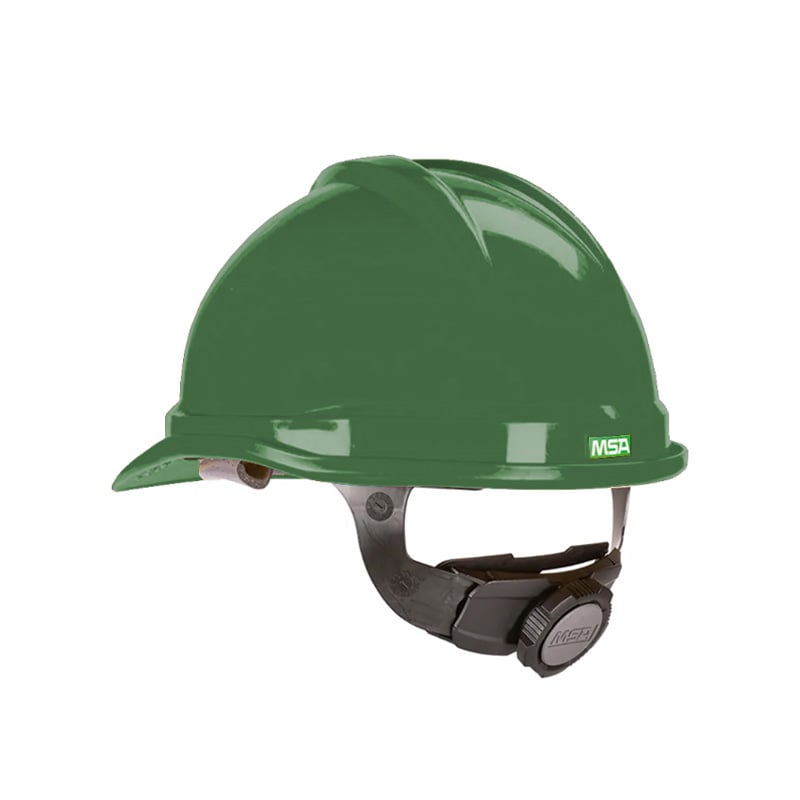 CAPACETE MSA ABA FRONTAL SUSPENSAO FAS TRAC COM JUGULAR VERDE CA 498