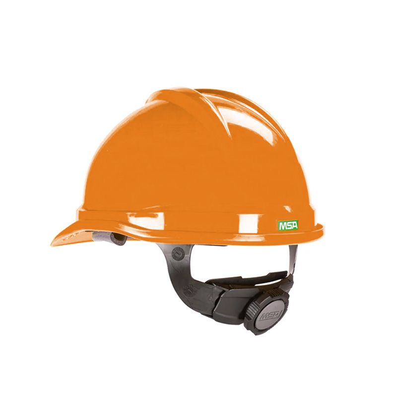CAPACETE MSA ABA FRONTAL SUSPENSAO FASTRAC COM JUGULAR LARANJA CA 8304