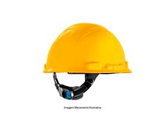CAPACETE 3M ABA FRONTAL H702 SUSPENSAO COM CATRACA E JUGULAR AMARELO CA 29638