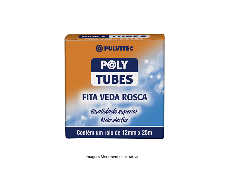 FITA POLYTUBES VEDA ROSCA 12 MM X 25 MT