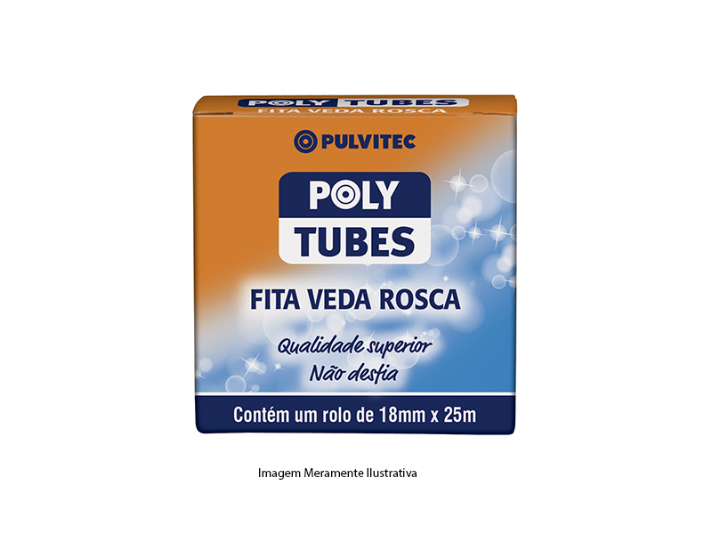 FITA POLYTUBES VEDA ROSCA 18 MM X 25 MT