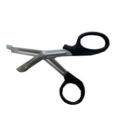 TESOURA CURVA CORTA VESTES LISTER CABO DE PLÁSTICO PRETO 18CM