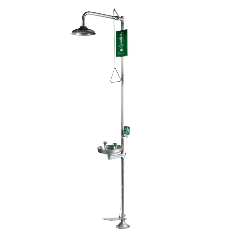 CHUVEIRO E LAVA OLHOS CL 001I F INOX KIT ABS ACIONAMENTO MANUAL
