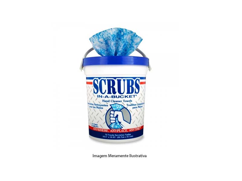 LENCO DESENGRAXANTE LUVEX SCRUBS WIPES (BALDE 72 FOLHAS)