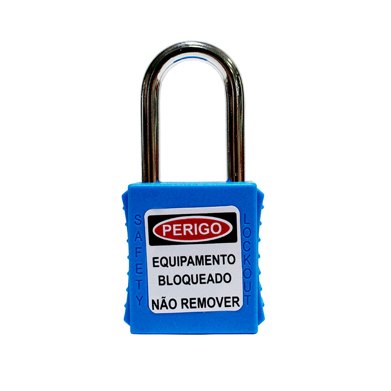 CADEADO BFLEX HASTE ACO 06MM COM REVESTIMENTO PLASTICO AZUL 38MM