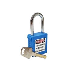 CADEADO BFLEX HASTE ACO 06MM COM REVESTIMENTO PLASTICO AZUL 38MM