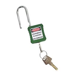 CADEADO BFLEX HASTE ACO 06MM COM REVESTIMENTO PLASTICO VERDE 38MM