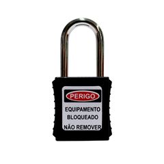 CADEADO BFLEX HASTE ACO 06MM COM REVESTIMENTO PLASTICO PRETO 38MM
