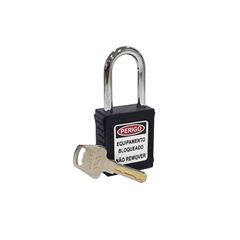 CADEADO BFLEX HASTE ACO 06MM COM REVESTIMENTO PLASTICO PRETO 38MM