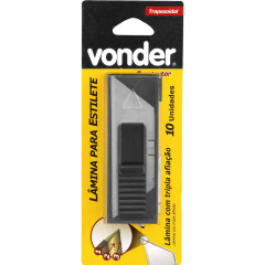 LAMINA ESTILETE VONDER TRAPEZOIDAL 10 LAMINAS 18,8MM
