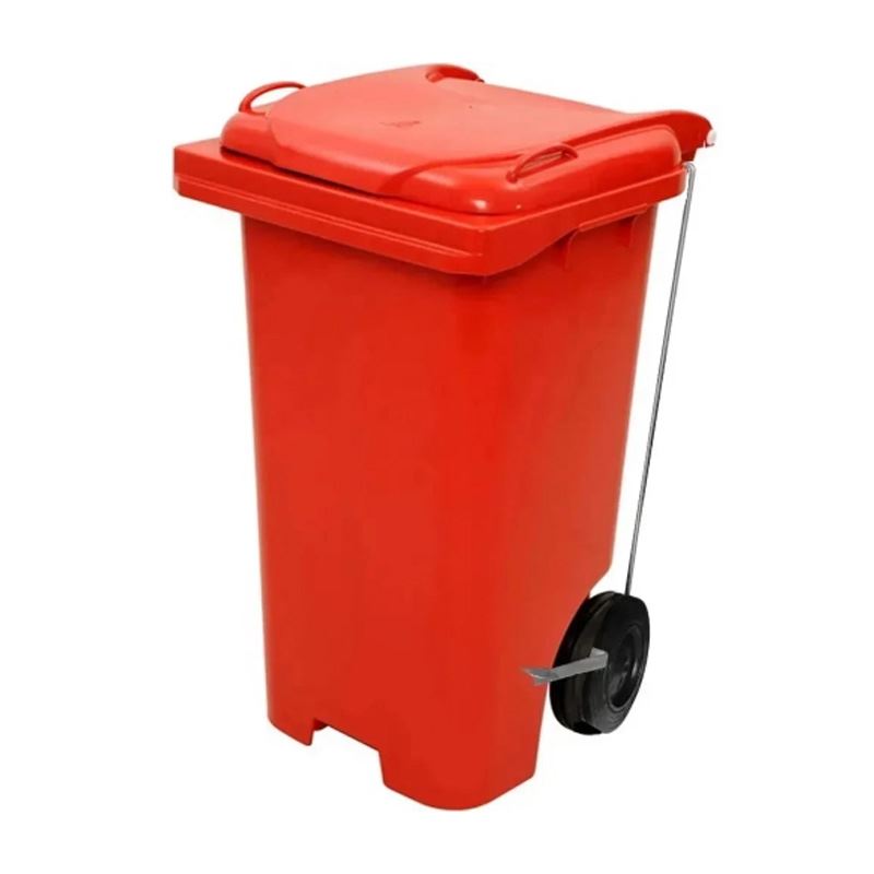 CONTAINER PLASTICO COM RODAS 300MM E PEDAL LATERAL CAPACIDADE DE 240 ...