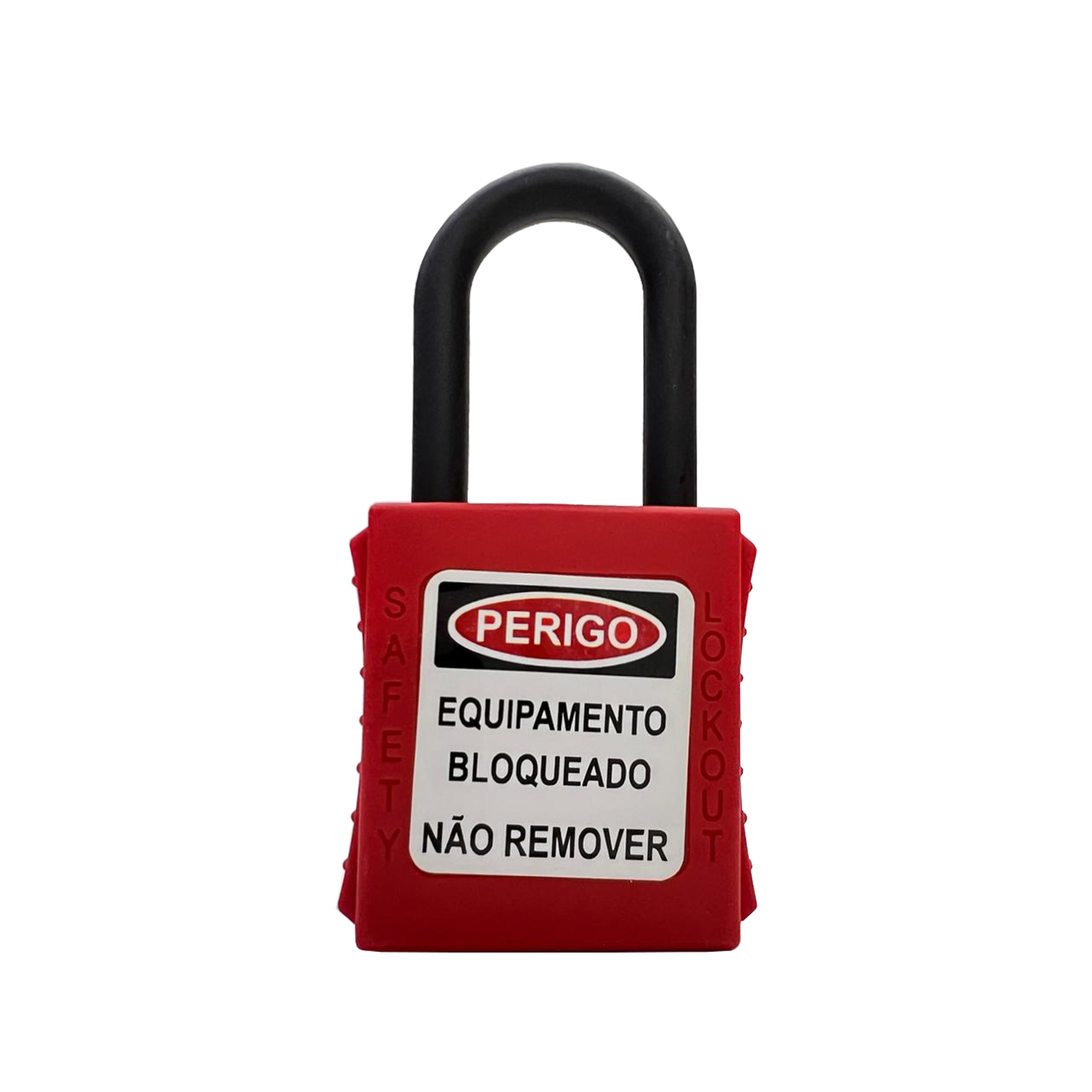 CADEADO BFLEX HASTE PLASTICO 06MM VERMELHO 38MM