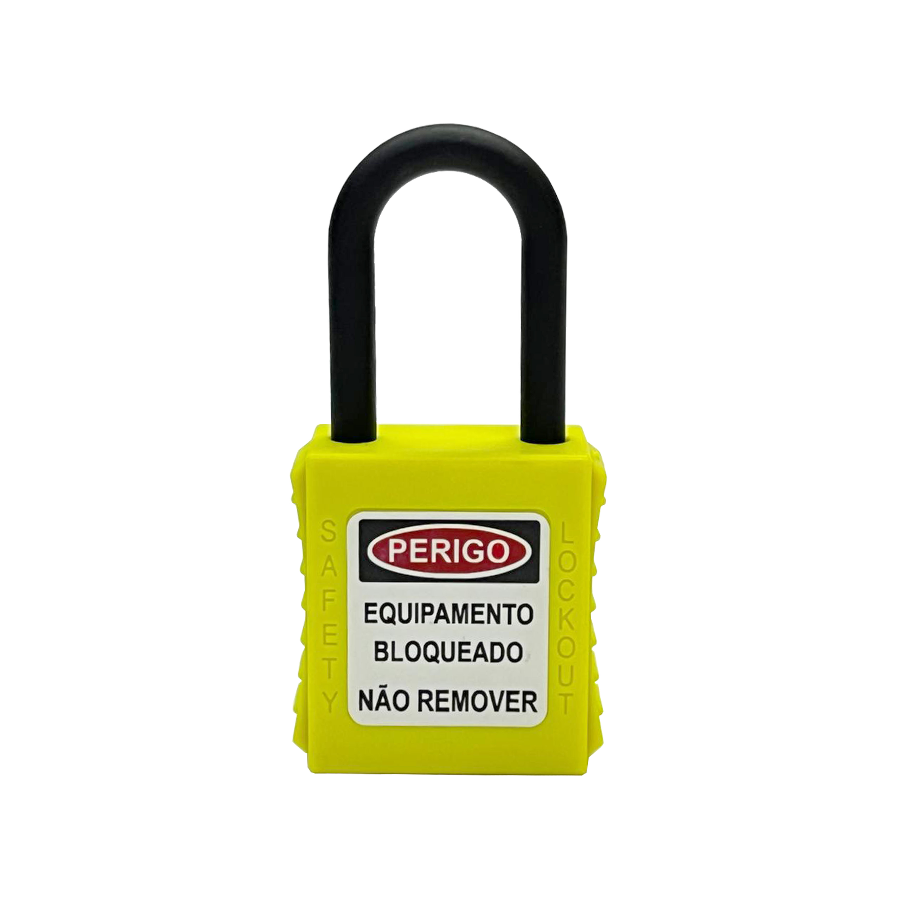 CADEADO BFLEX HASTE PLASTICO 06MM AMARELO 38MM