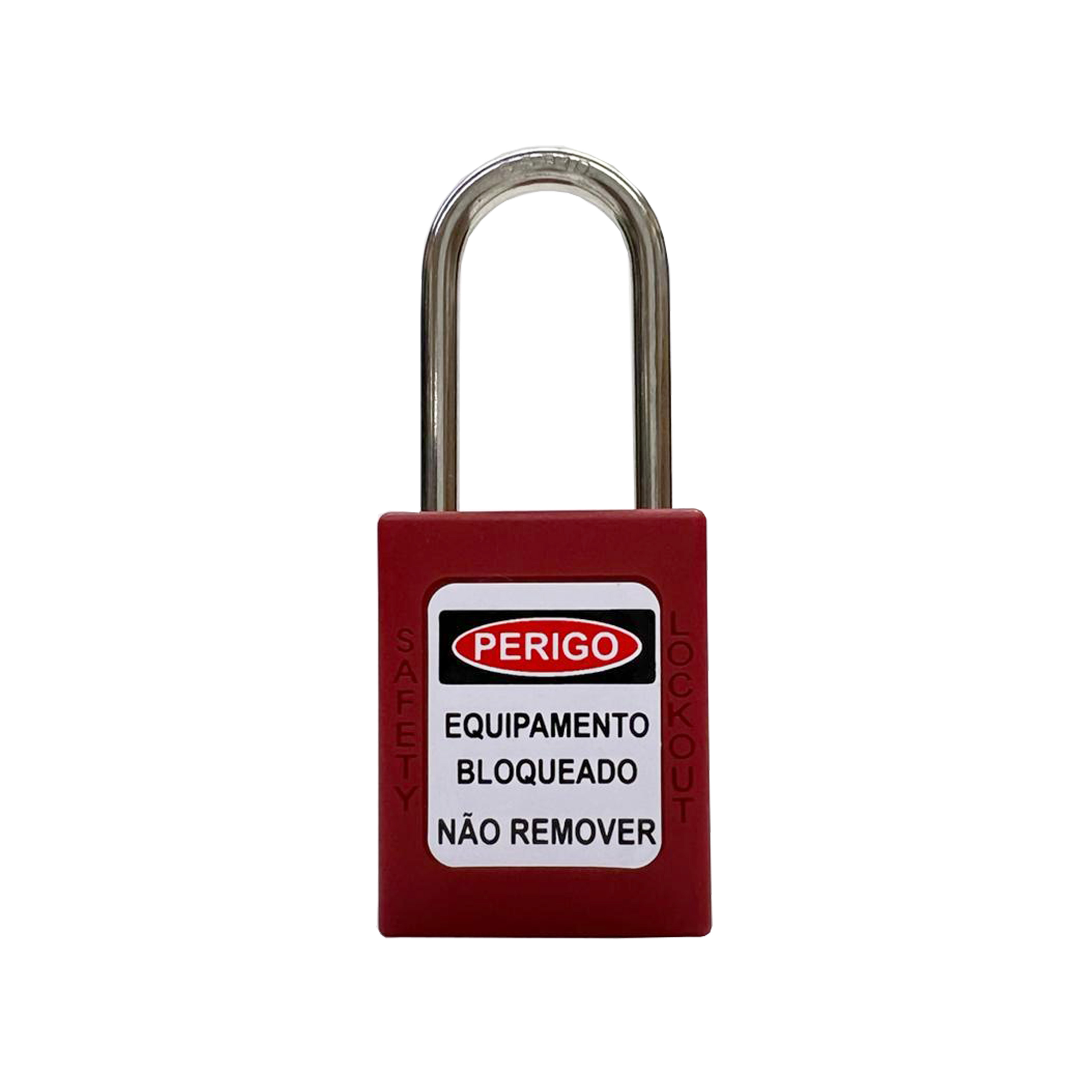 CADEADO BFLEX HASTE ACO 4,5MM VERMELHO 38MM