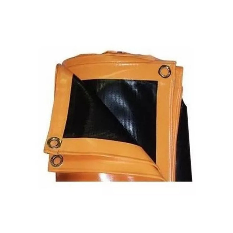 LONA MATSUKO CARGO RETARDANTE CHAMA PRETO E LARANJA 02,0 X 04,0 MT