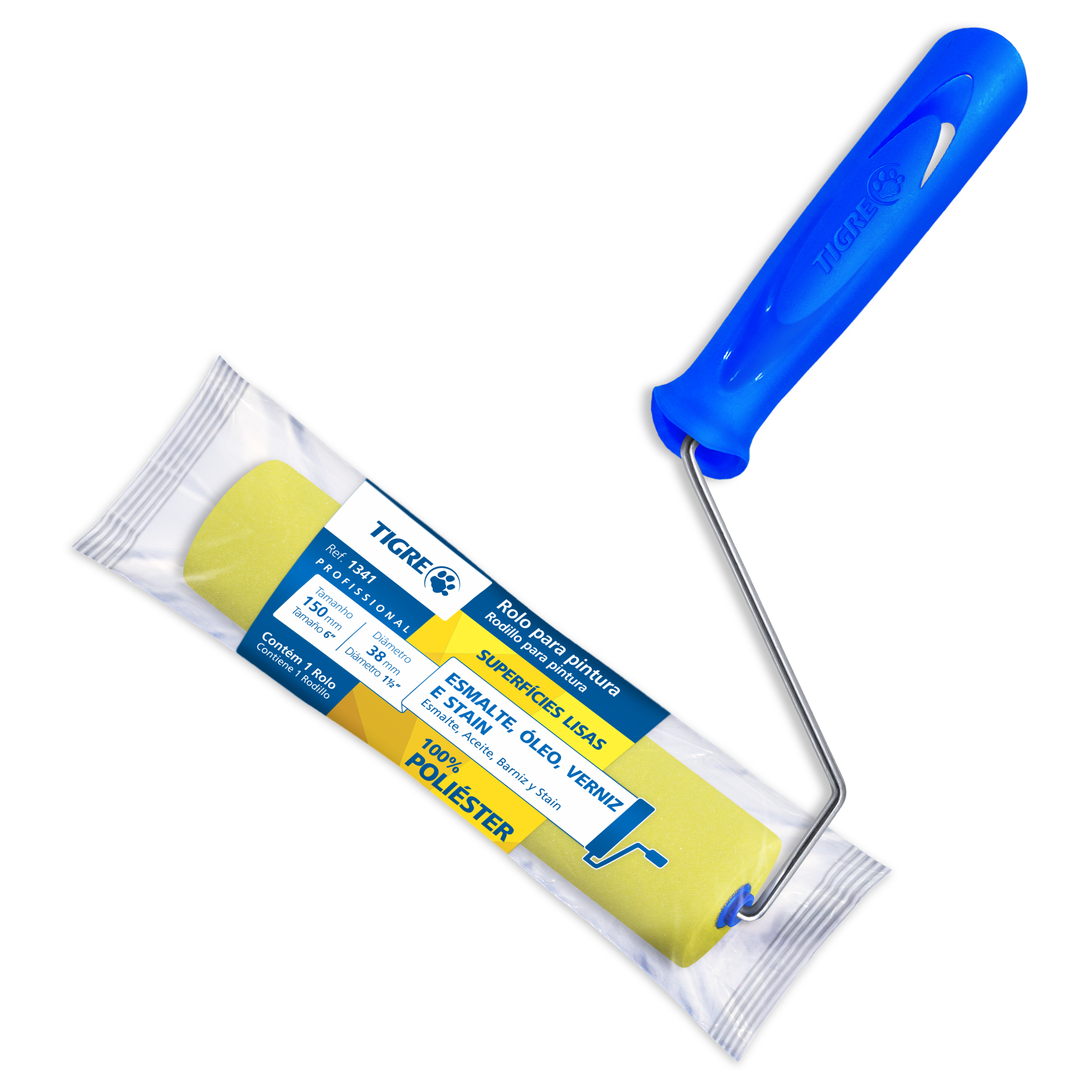 ROLO ESPUMA TIGRE 1341-150 AMARELO