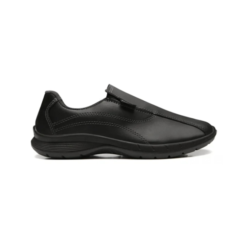 SAPATO FUJIWARA ELASTICO MICROFIBRA BIDENSIDADE FEFM BICO PLASTICO PRETO